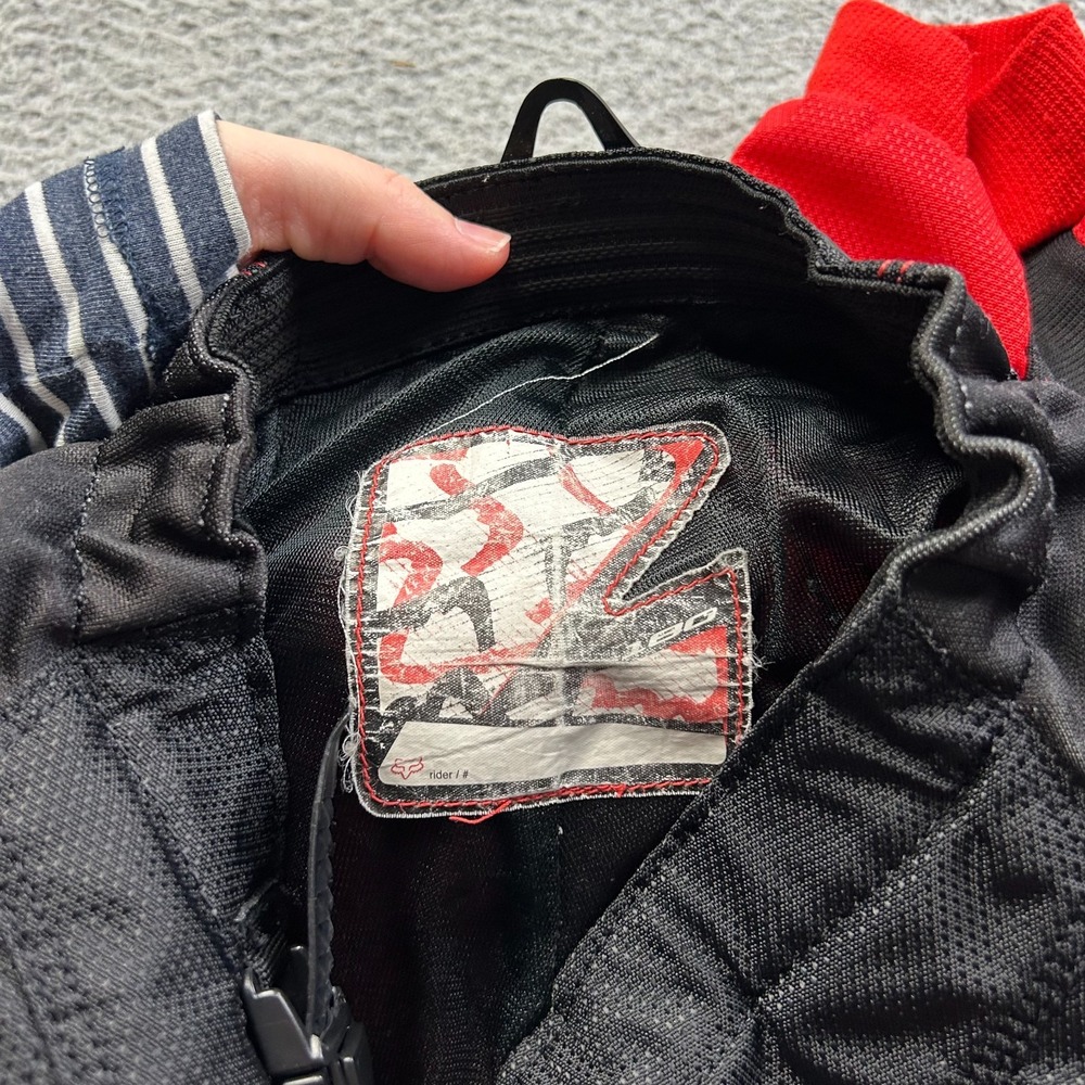 FOX Racing 180 Youth Motocross Pants Red Black Dirt Bike Riding ATV Size 8 24 - Picture 5 of 11